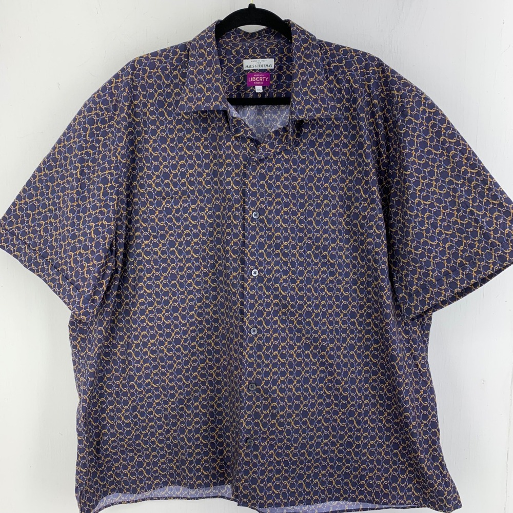 Maus & Hoffman Liberty Snake Reptile Button Up Shirt XXL Italy Maximalist Preppy